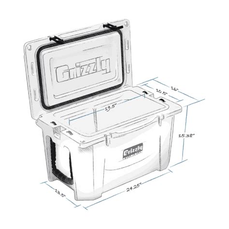 grizzly cooler size guide.